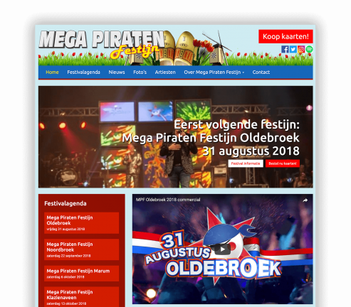 Wat hebben wij gemaakt: Website Mega Piraten Festijn